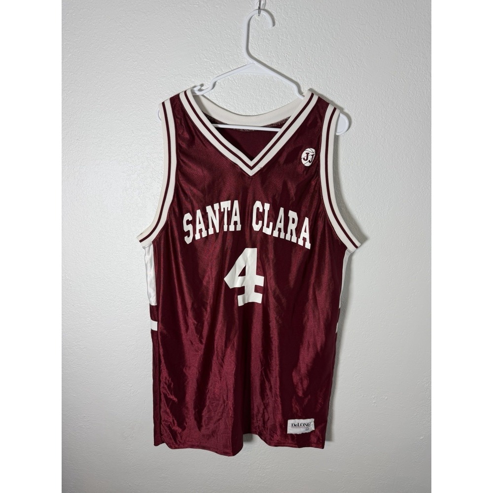 Vintage DeLong Santa Clara Broncos‎ #4 Basketball Jersey / Size 2XL